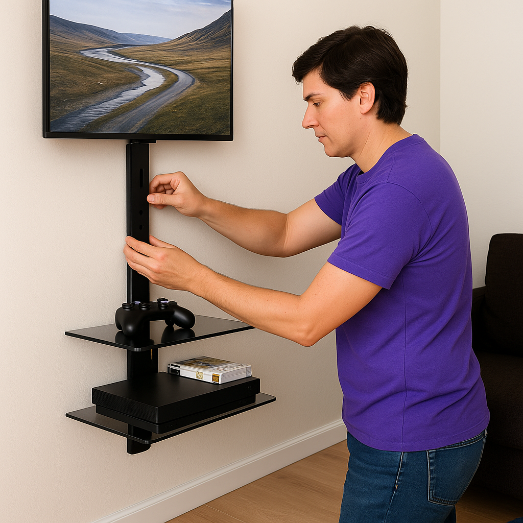 Instalación de Bandeja de Vidrio TV Instalación de Bandeja de Vidrio TV