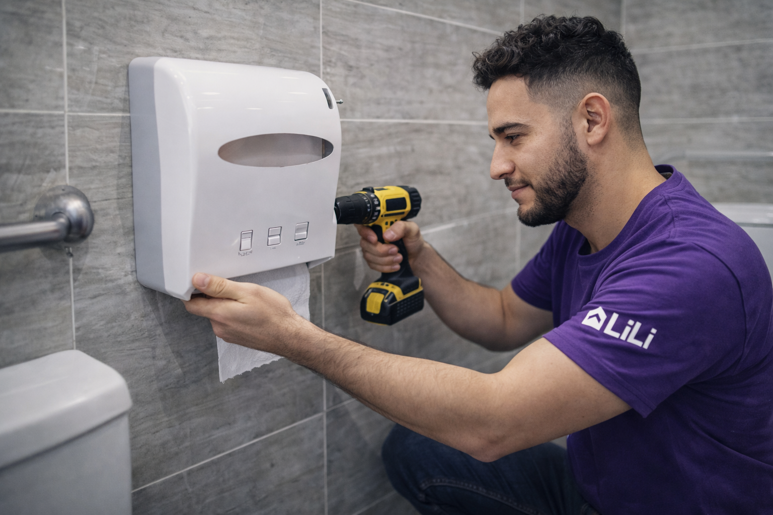 Instalación de Dispensador de Papel Higiénico