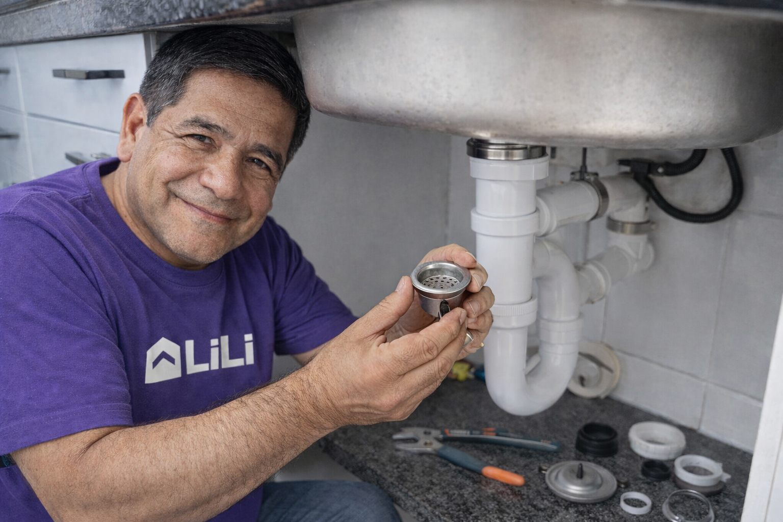 Cambio de Desagüe de Lavaplatos (válvula/canastillo)