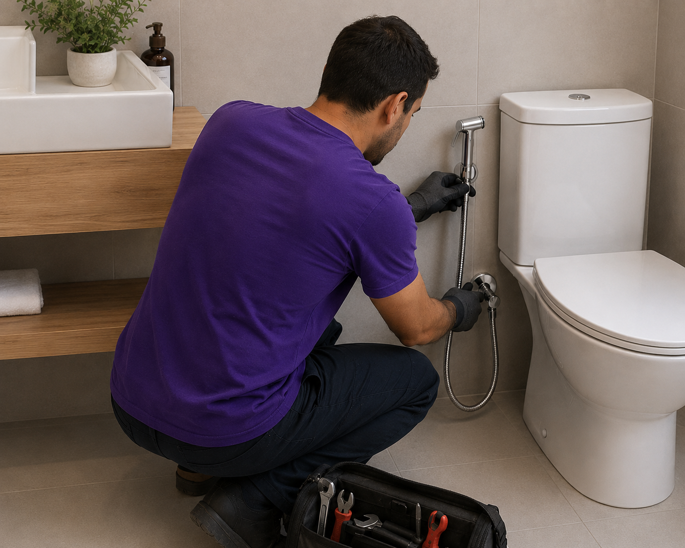 Instalación Llave Bidet/Ducha Árabe